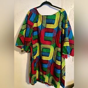 Colorful Geometric Pattern Dress